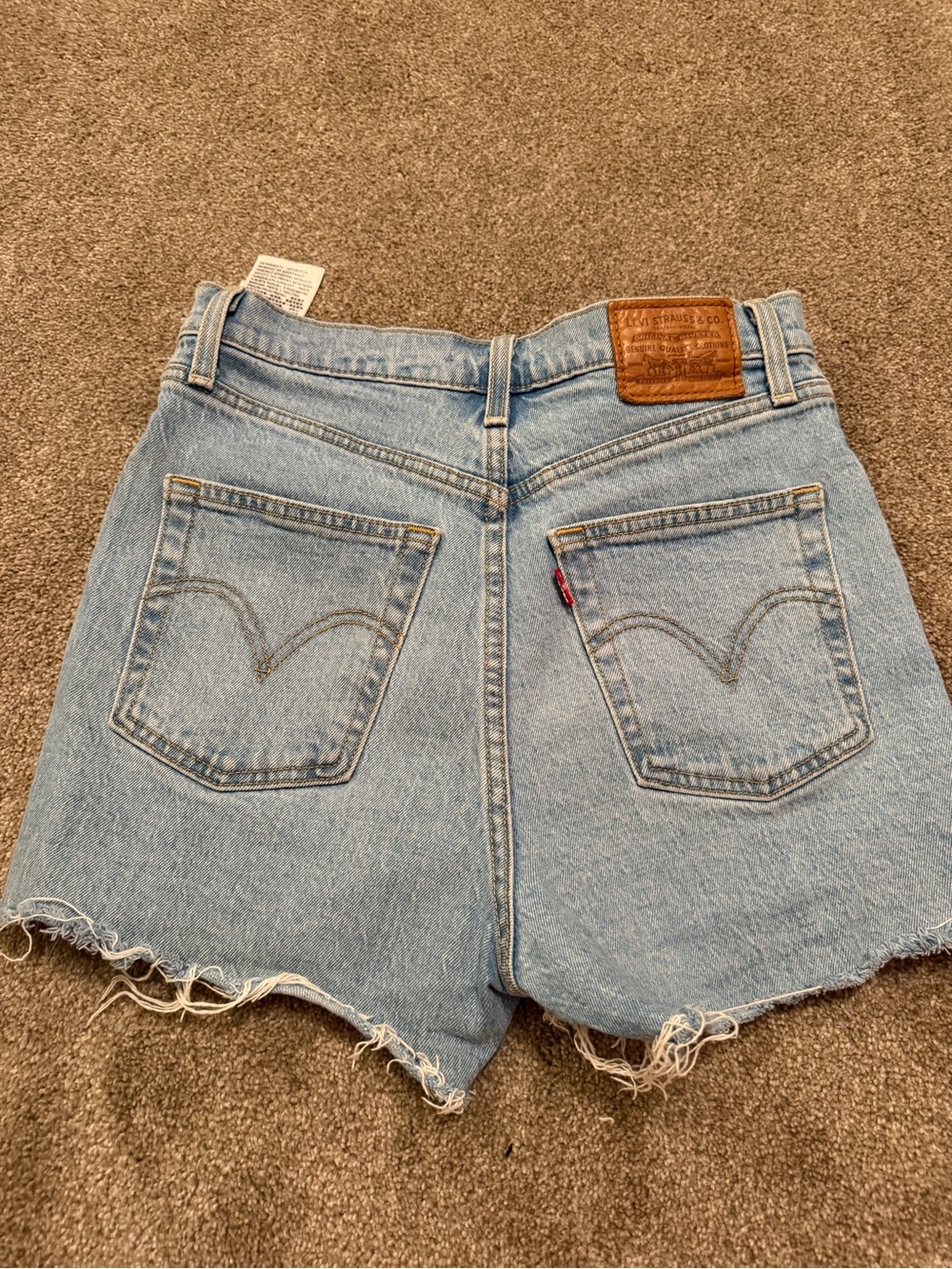 Levi's Light Wash High-Rise Denim Cutoff Shorts
